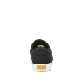 Supra Mens STACKS II VULC Black/Golden/white Low Top Shoes | CA-12747